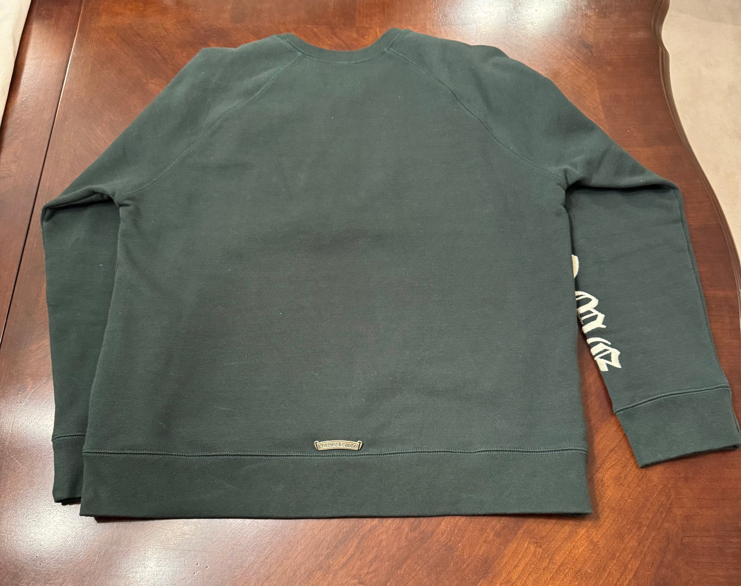 Chrome Hearts Green & White Embroidered Logo Sweater