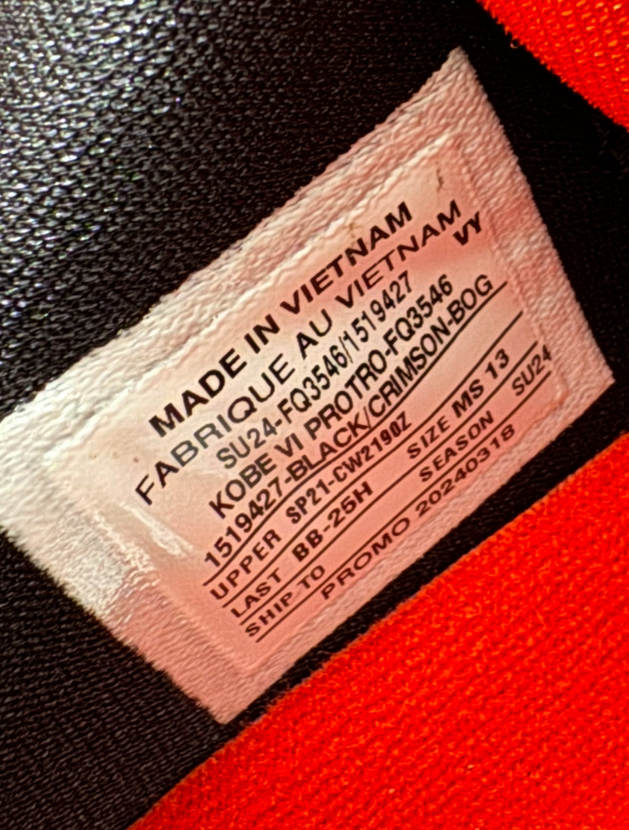 Kobe 6 Protro Italian Camo *Promo Sample*