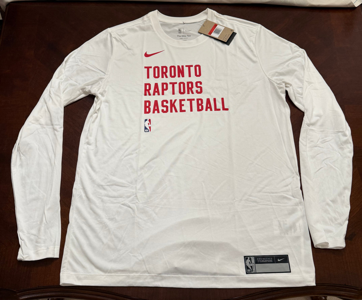 Nike NBA Toronto Raptors Team Issued Long Sleeve Shirt