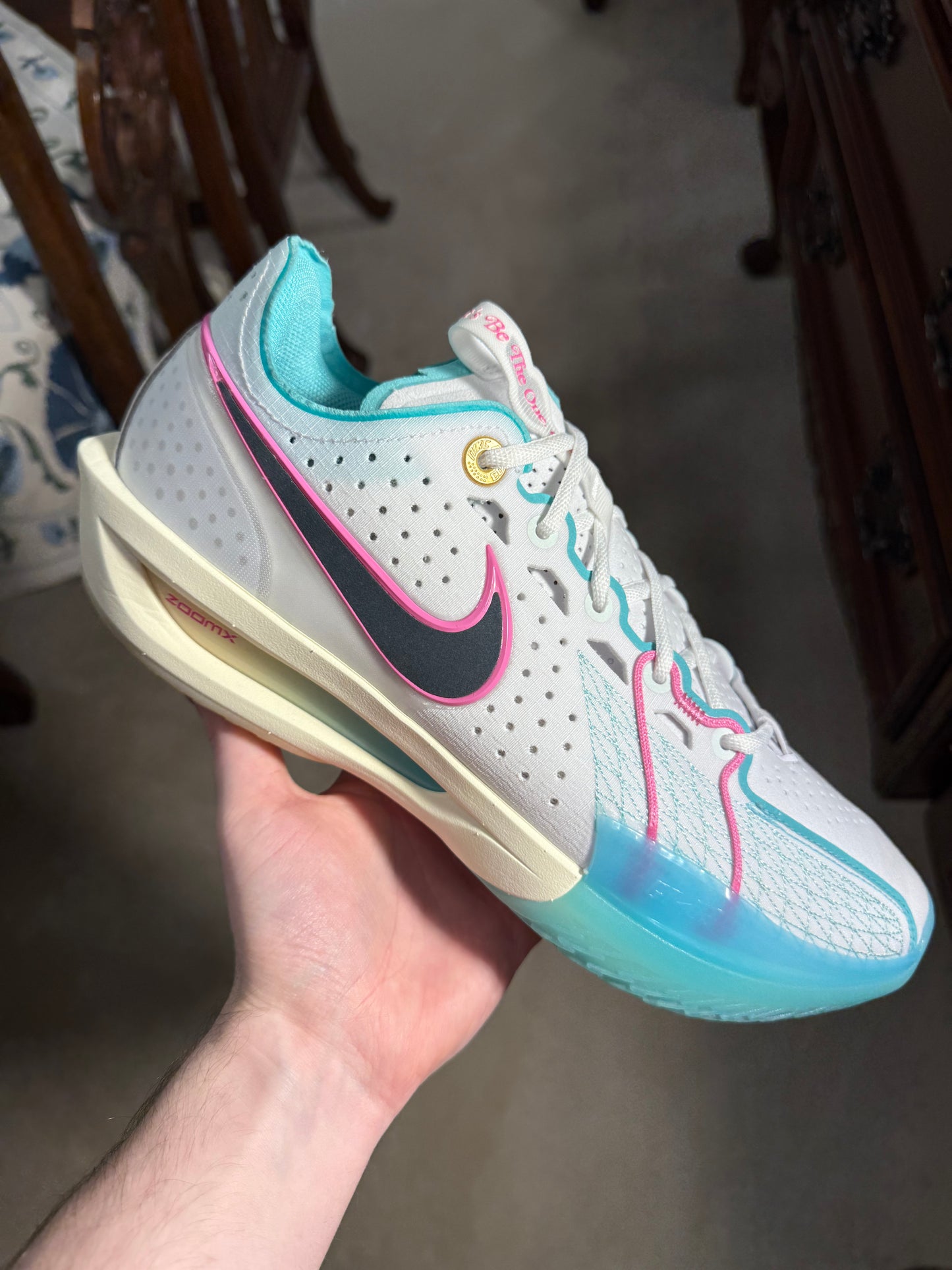Nike GT Cut 3 White Teal Playful Pink