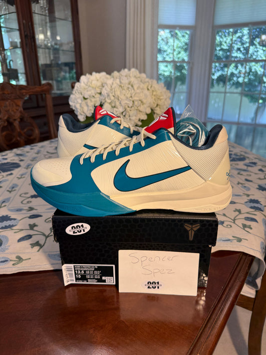Kobe 5 Protro Caitlin Clark Coconut Milk Spruce