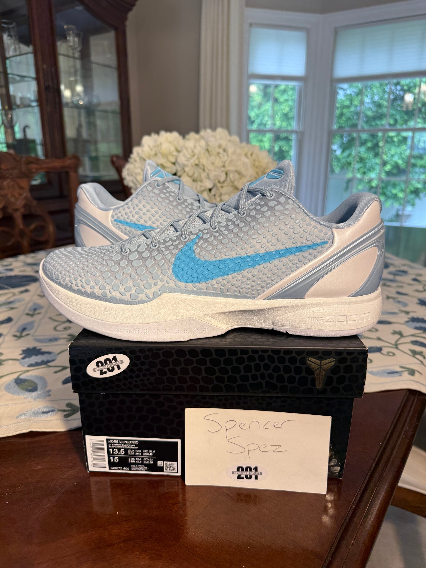 Kobe 6 Protro Caitlin Clark Light Armory Blue