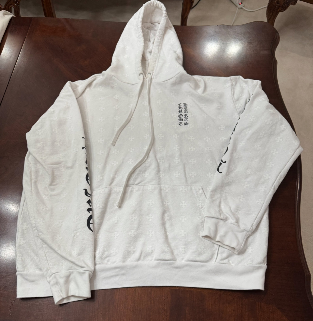 Chrome Hearts Plus Cross Horseshoe Hoodie White