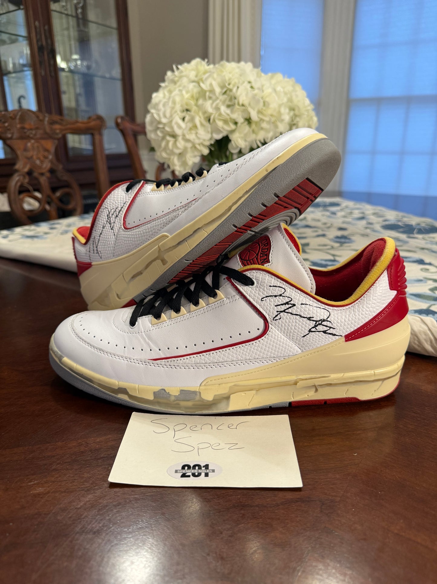 Jordan Retro 2 Off-White Varsity Red