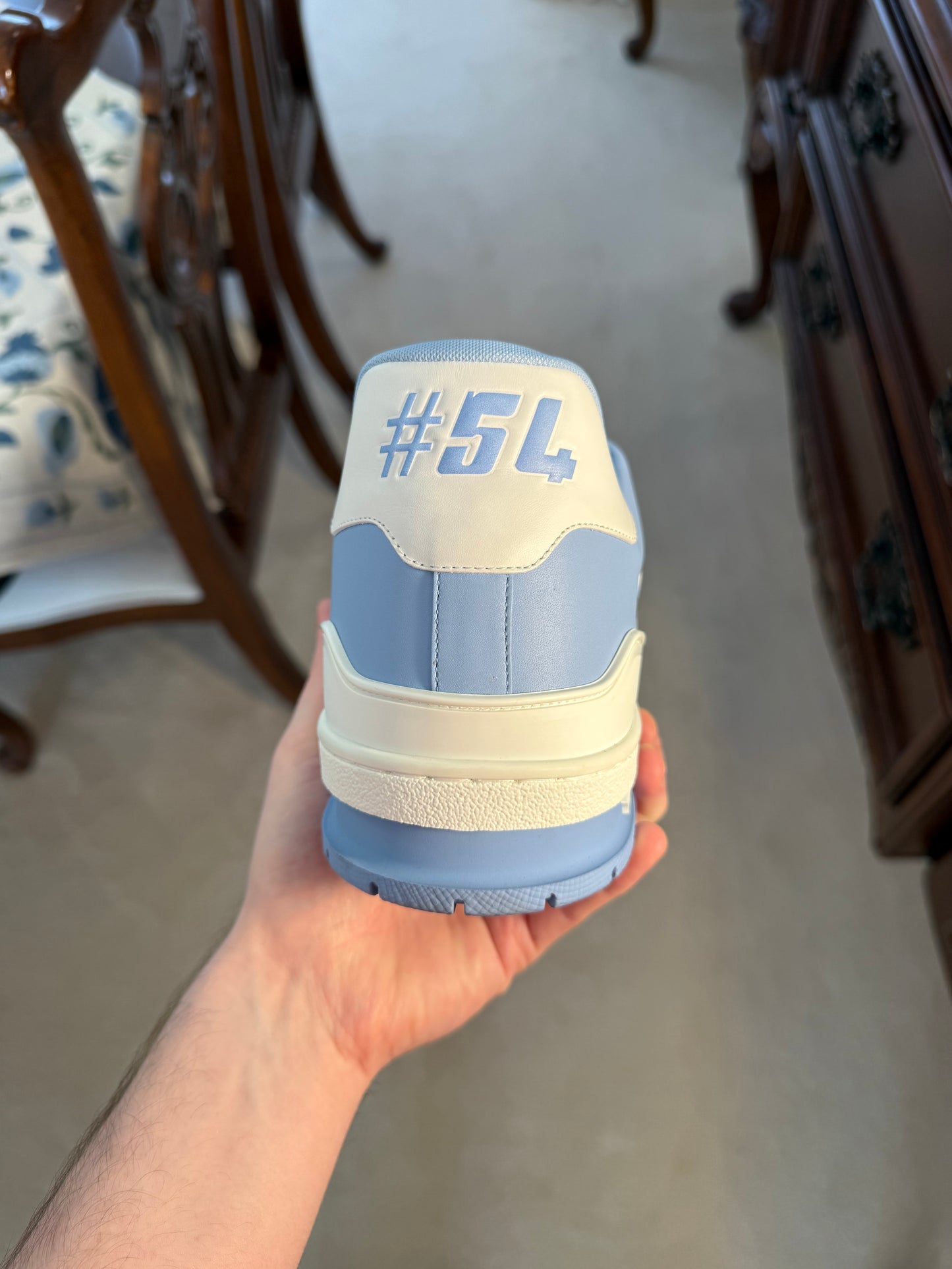 Louis Vuitton LV Trainer #54 Light Blue White
