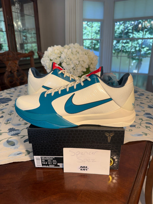 Kobe 5 Protro Caitlin Clark Coconut Milk Spruce