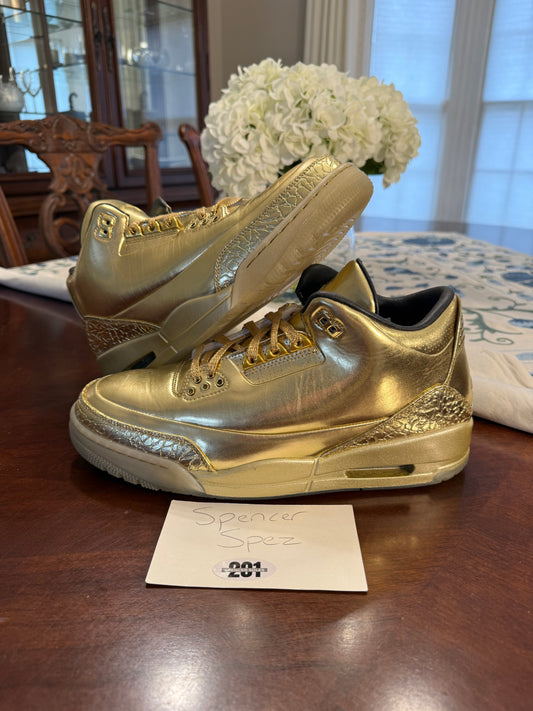 Jordan Retro 3 Usher All-Gold PE