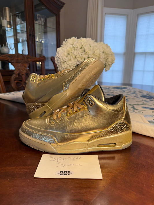 Jordan Retro 3 Usher All-Gold PE
