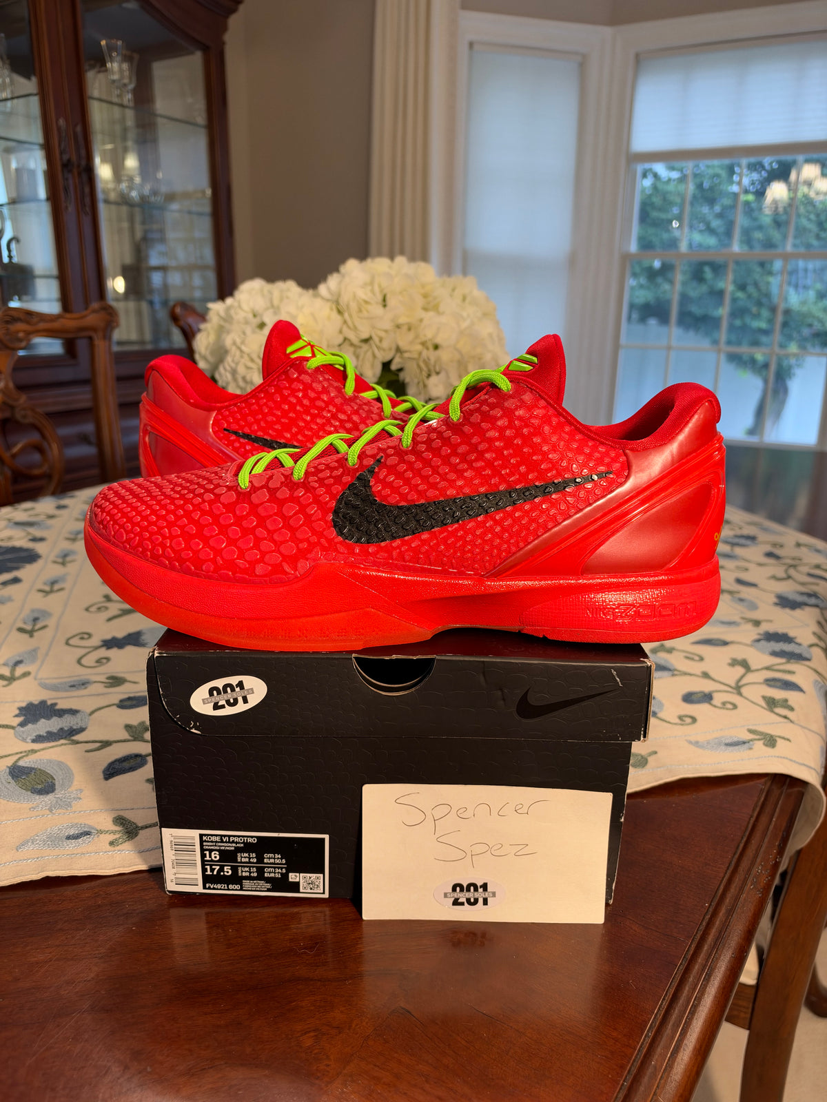 Kobe 6 Protro Reverse Grinch
