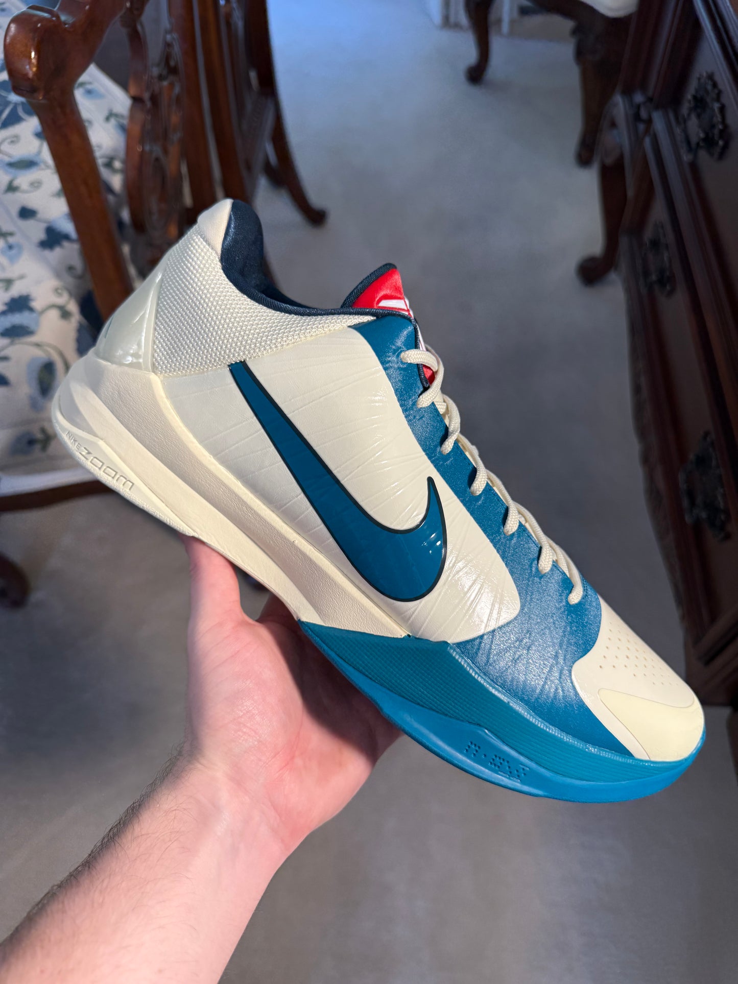 Kobe 5 Protro Caitlin Clark Coconut Milk Spruce