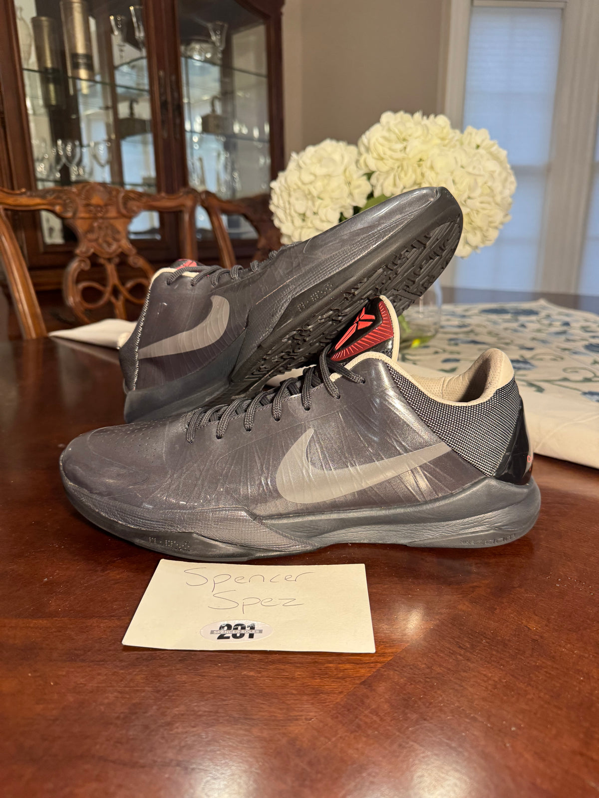 Kobe 5 Aston Martin Nike Kobe 5 Aston Martin 386429-004 Anthracite/Black-Sail  main image 4