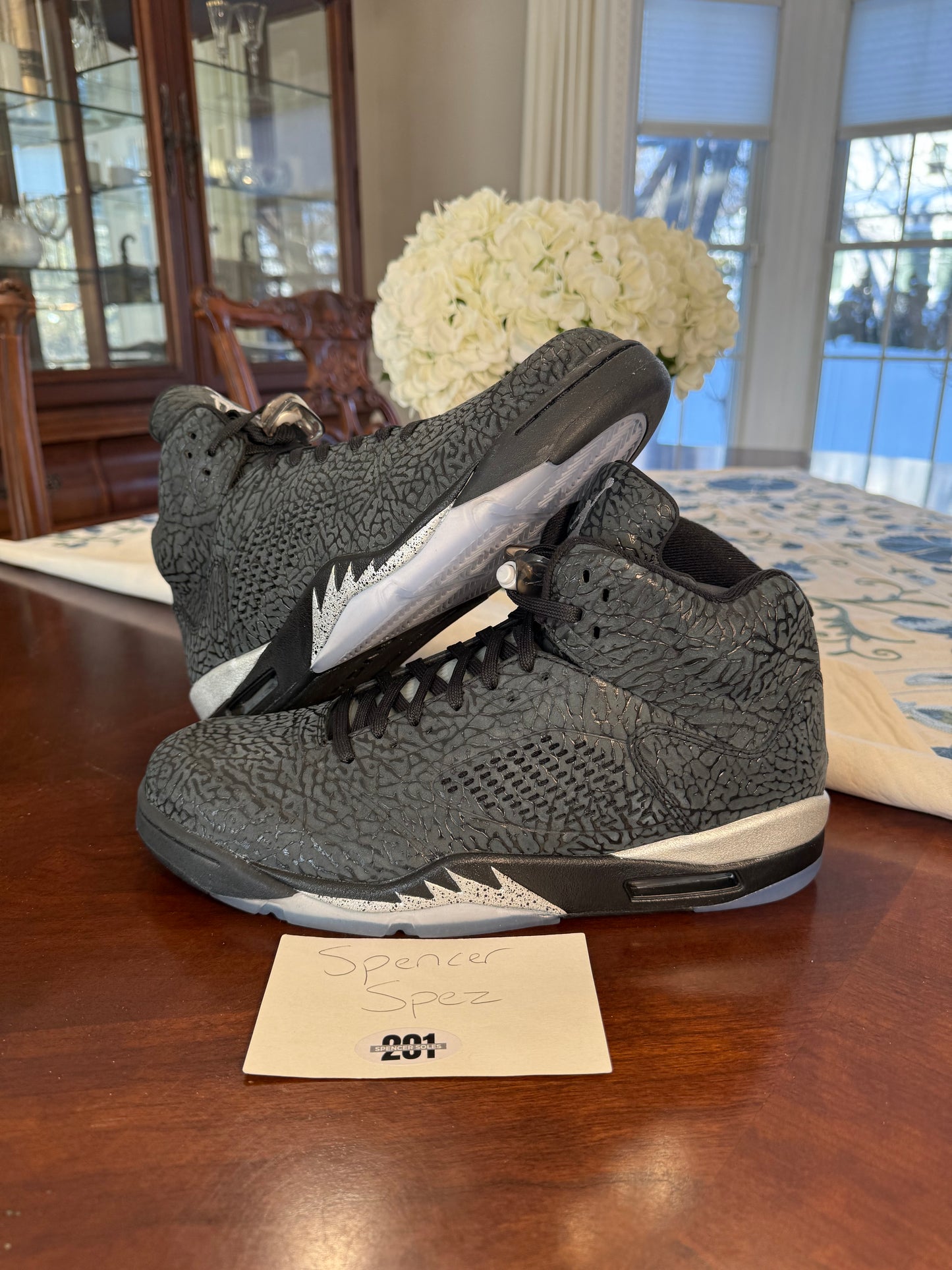 Jordan Retro 5 3Lab5 Elephant Print
