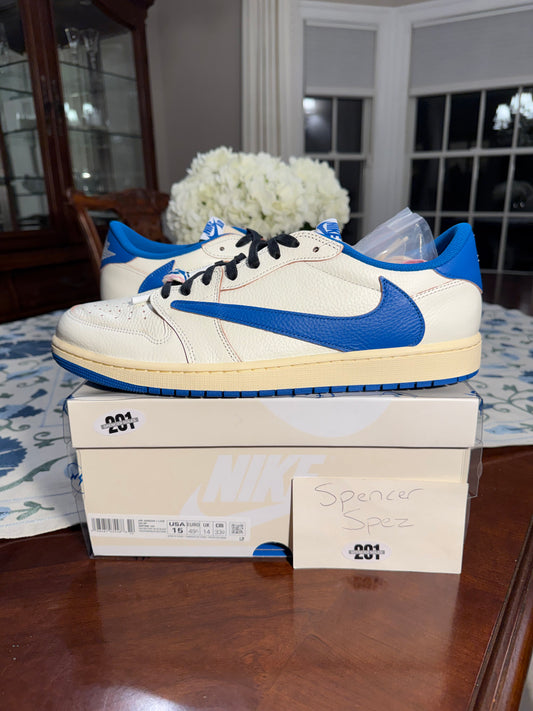 Jordan Retro 1 Low Travis Scott Fragment Sail