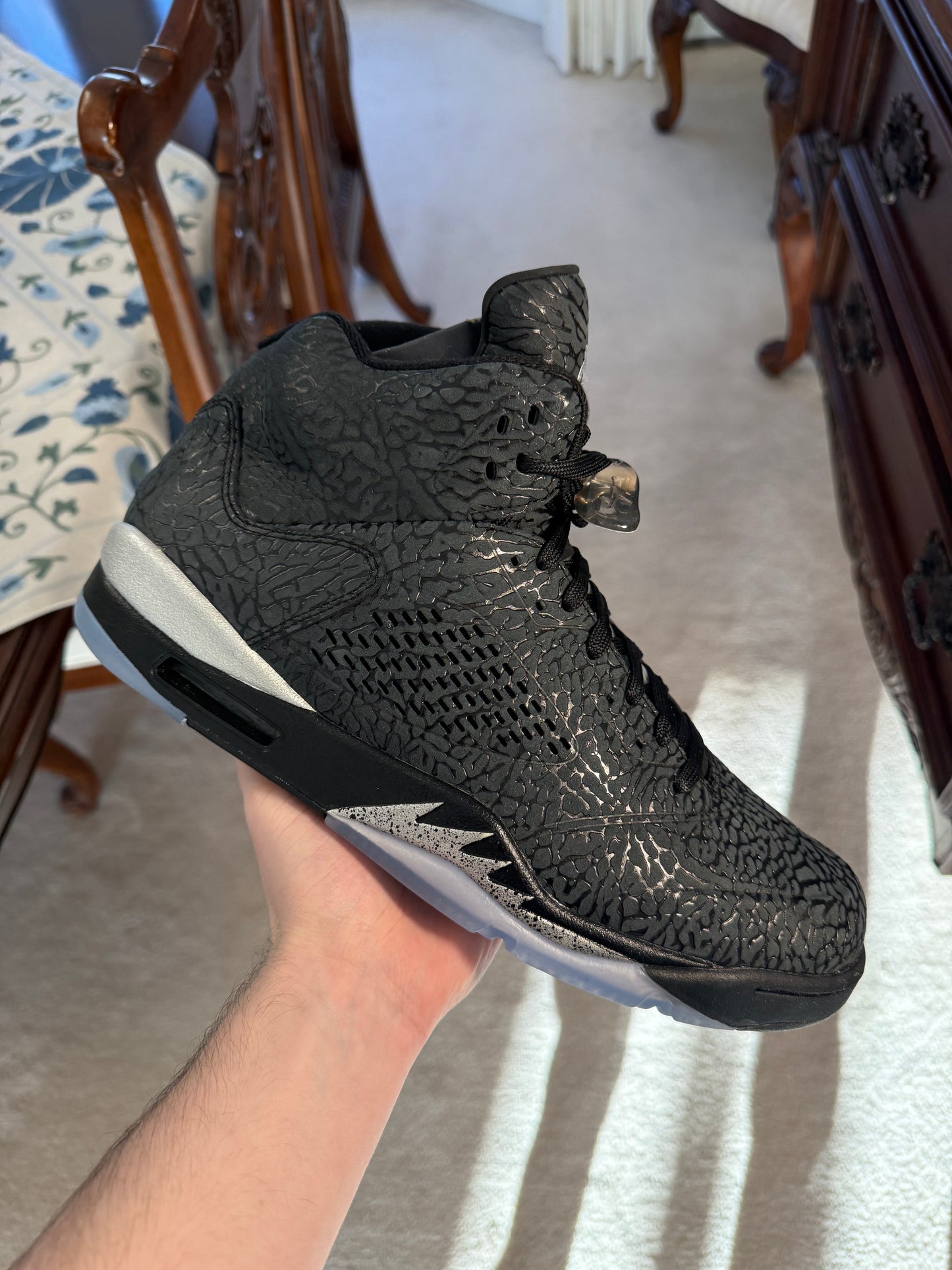 Jordan Retro 5 3Lab5 Elephant Print