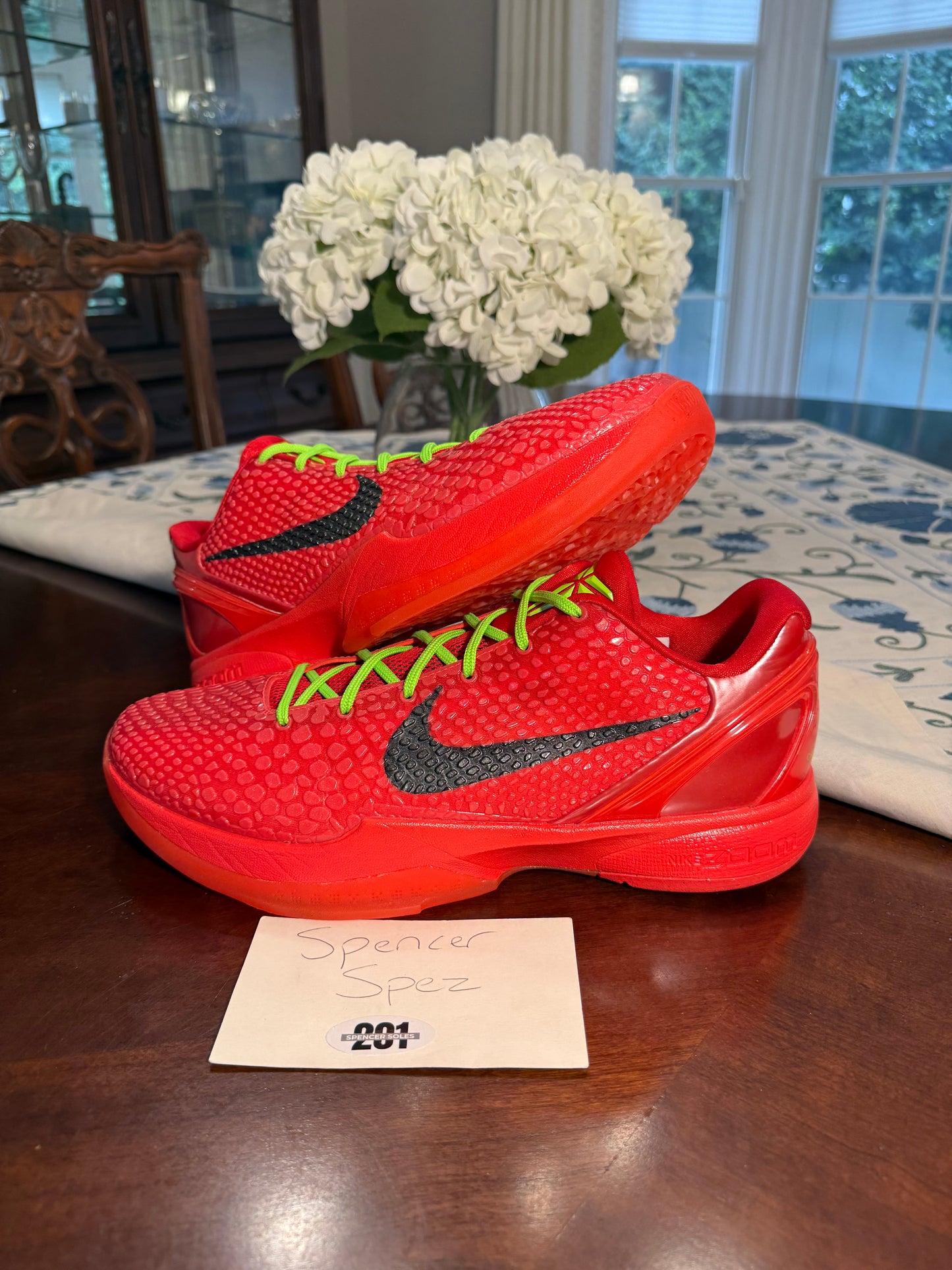 Kobe 6 Protro Reverse Grinch *used*