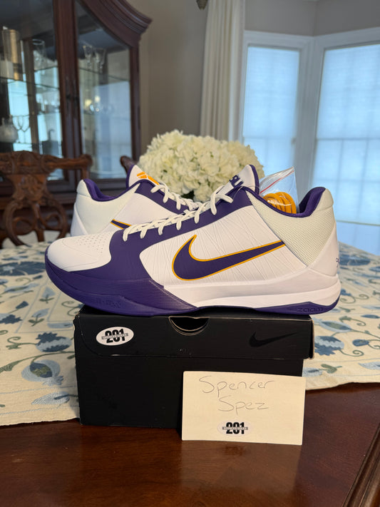 Kobe 5 Protro LSU PE White