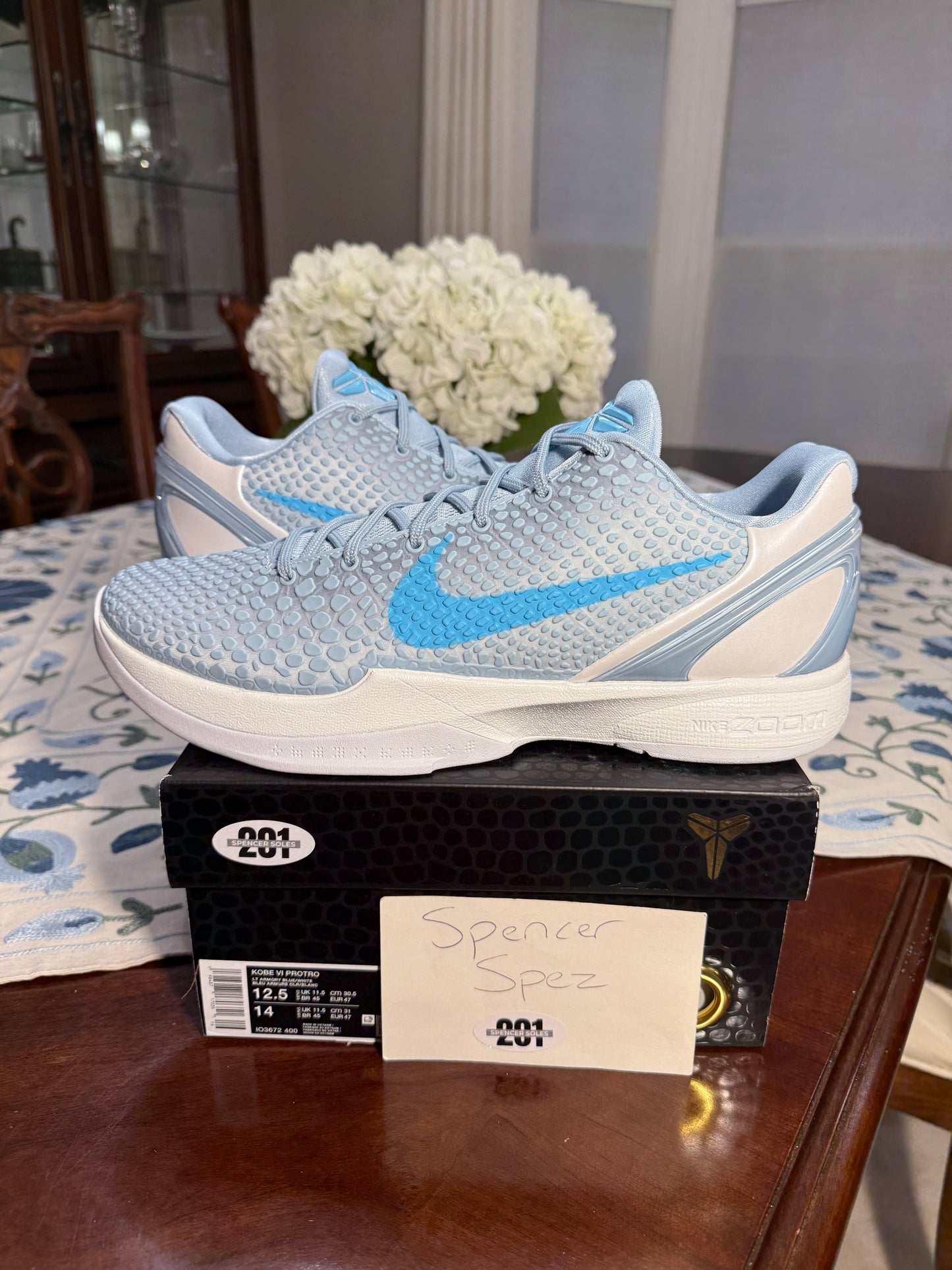 Kobe 6 Protro Caitlin Clark Light Armory Blue
