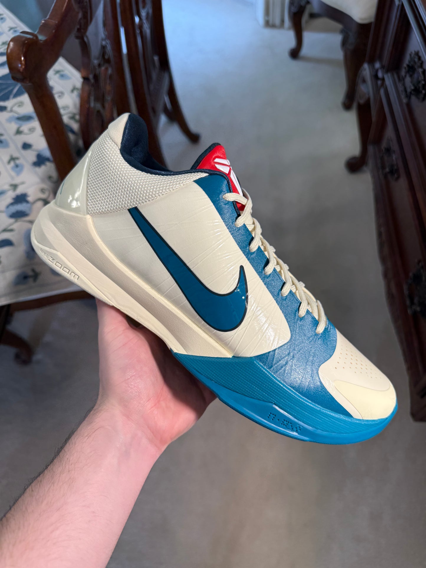 Kobe 5 Protro Caitlin Clark Coconut Milk Spruce