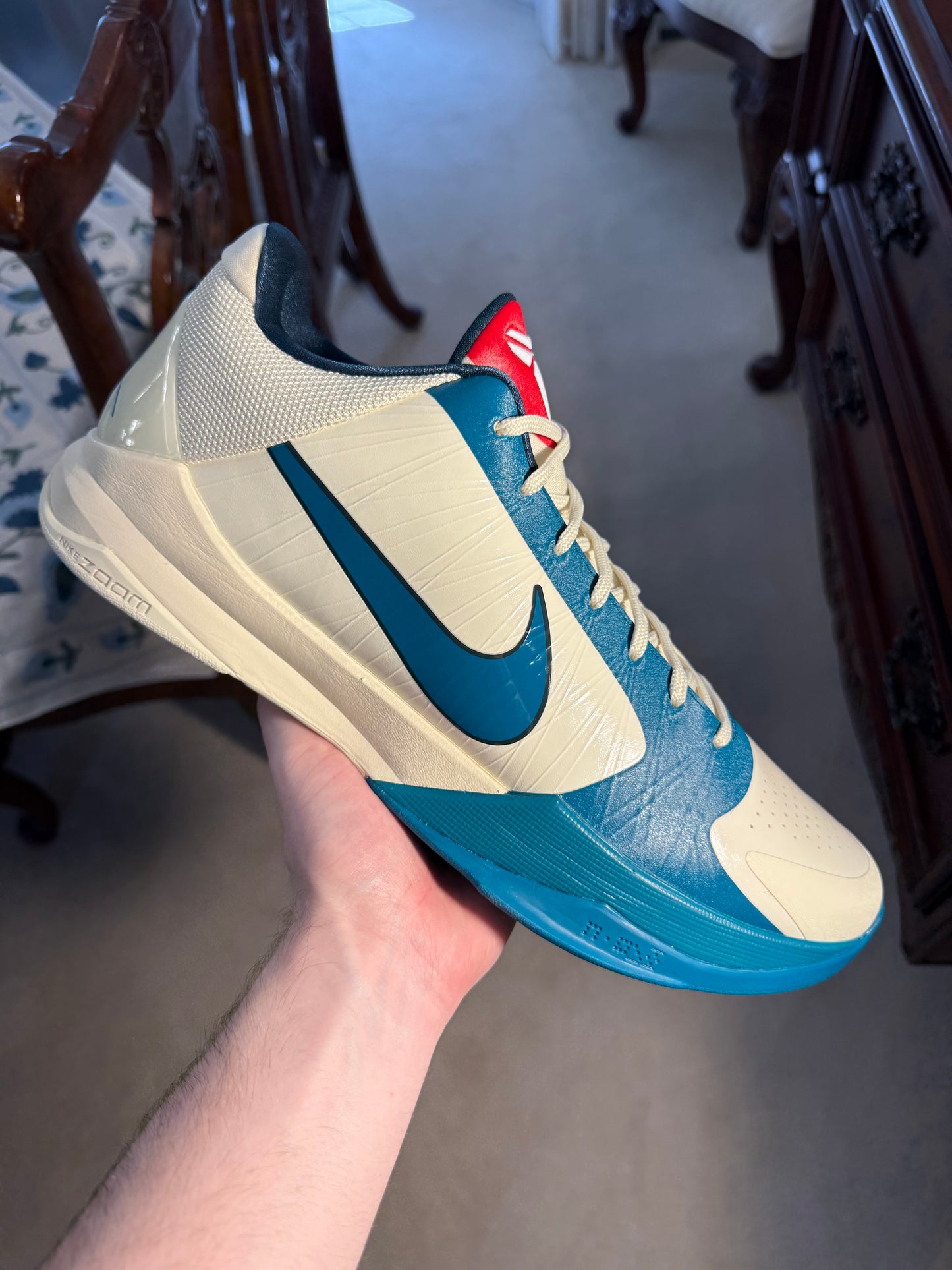 Kobe 5 Protro Caitlin Clark Coconut Milk Spruce