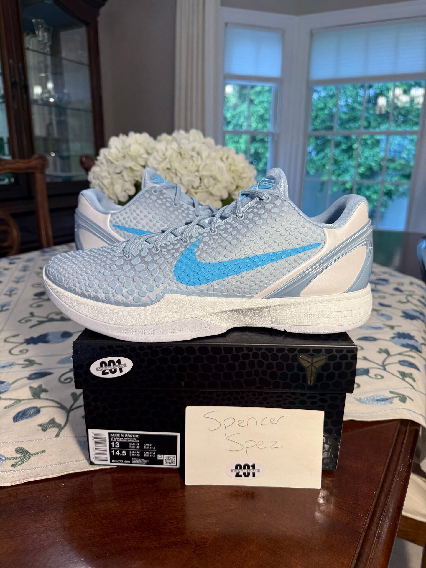 Kobe 6 Protro Caitlin Clark Light Armory Blue