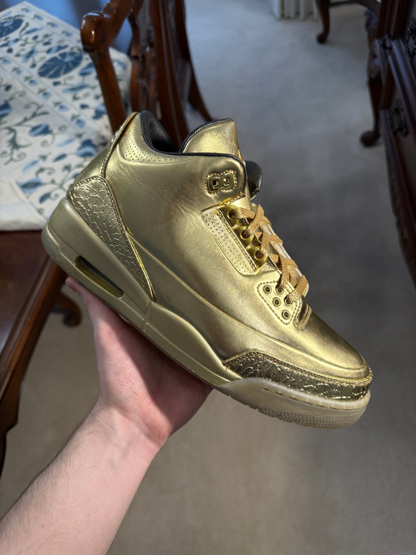 Jordan Retro 3 Usher All-Gold PE