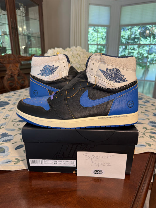 Jordan Retro 1 High Fragment x Union LA Sport Royal