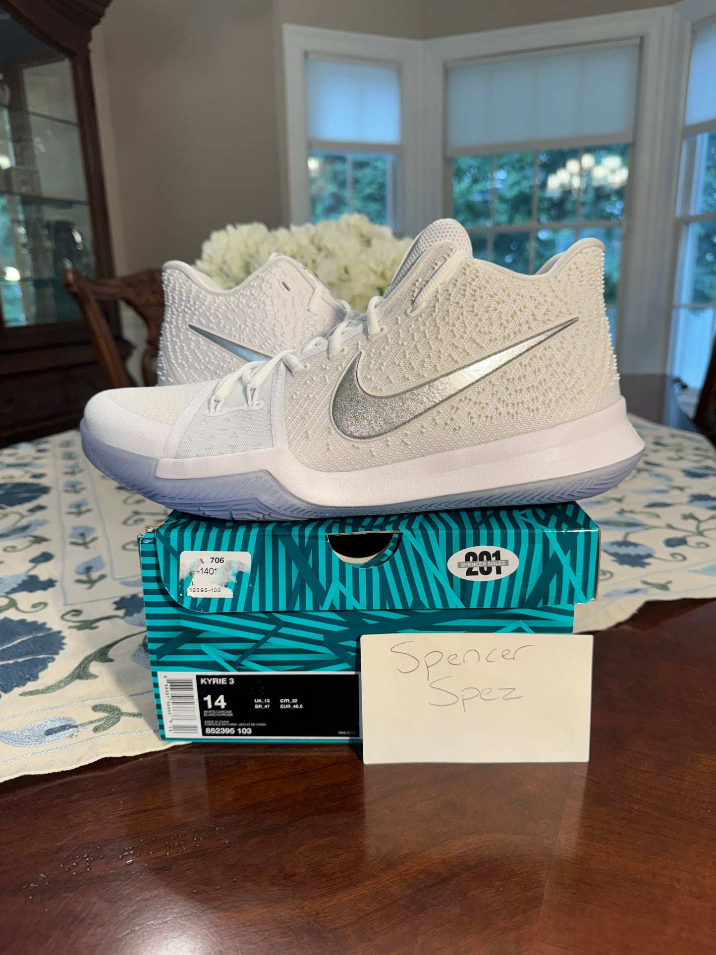 Kyrie 3 White Chrome