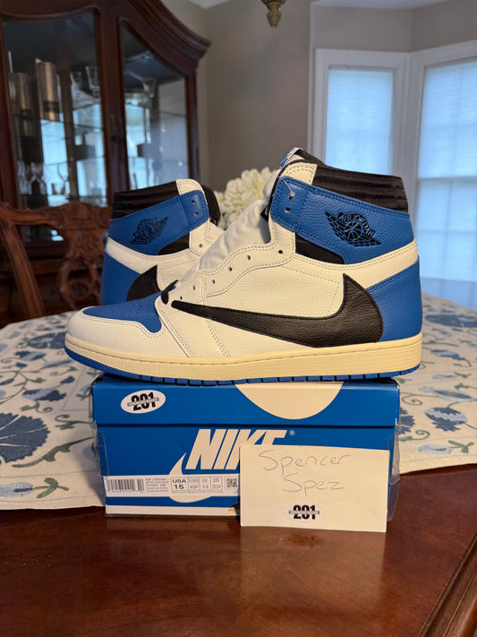 Jordan Retro 1 High Travis Scott Fragment