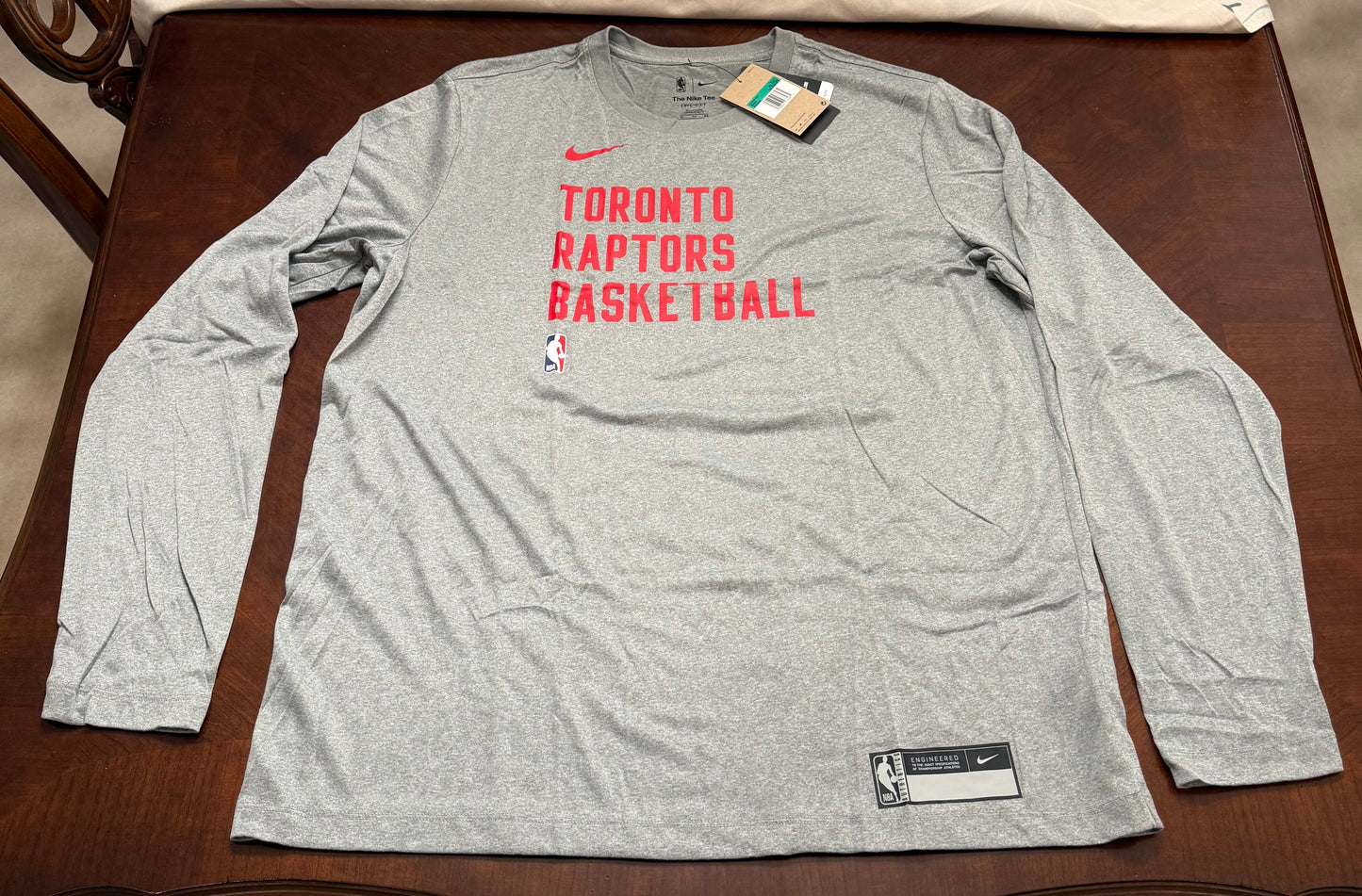 Nike NBA Toronto Raptors Team Issued Long Sleeve Shirt
