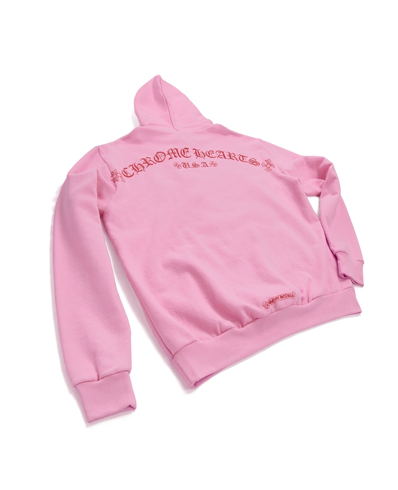 Chrome Hearts Pink/Red Logo Hoodie