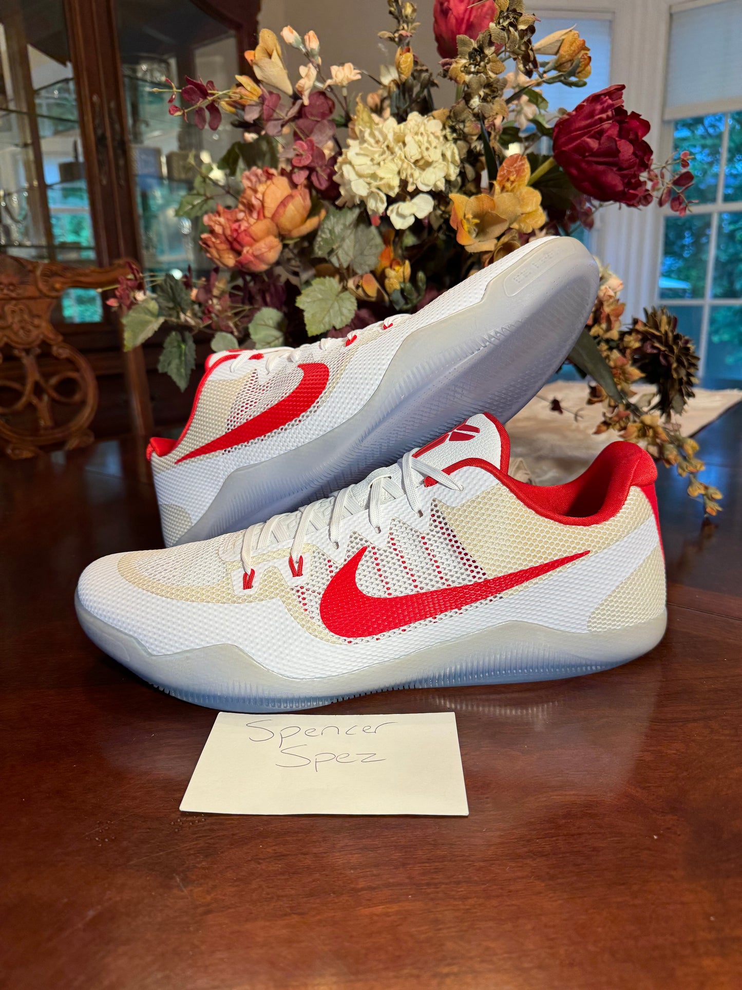 Kobe 11 TB White Gym Red